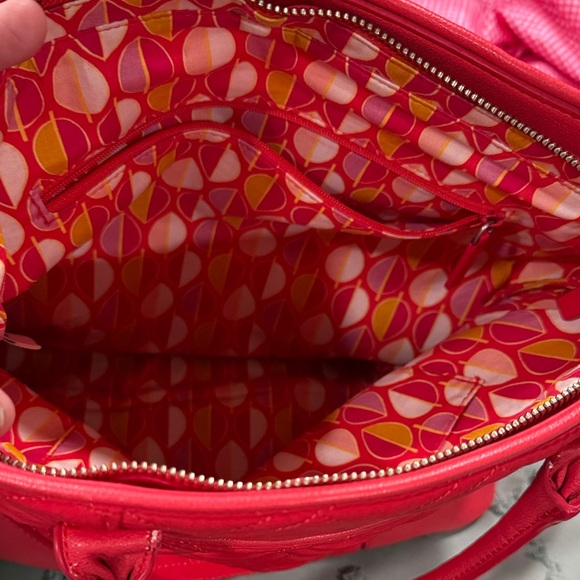 Vera Bradley Vibrant Red Quilted Satchel - Picture 10 of 13